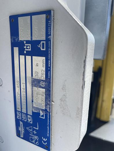 Used 12,000 POUND HYSTER ROLL CLAMP FORKLIFT W/ 60" CASCADE CLAMP 1,600 HOURS - PENDING