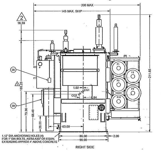 Surplus 2007 VIRGINIA TRANSFORMER 39/52/65 MVA Transformer with Load Tap Changing