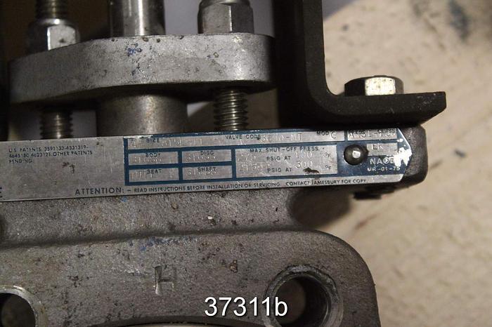 Used Jamesbury 4" Hand Operated Butterfly Valve, 4 815L-11-3600 MT #37311