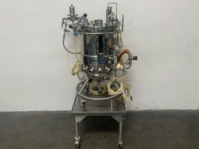 Used Biolafitte 63 Liter Stainless Steel Jacketed Bioreactor Max Work Pressure 2 Bar