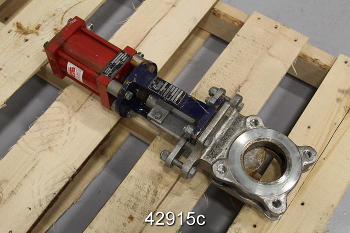 Used Flow Control Components 73B 3" Air Operated Knife Gate Valve #42915