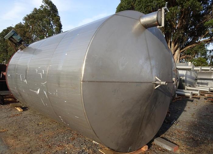 Used Tank, 7,600 Gallon, S/st, 9' x 16', Agit, Santa Rosa #C744493