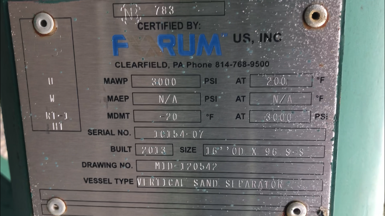 Used Sand Trap, Gravity, 16"x8', 3000#