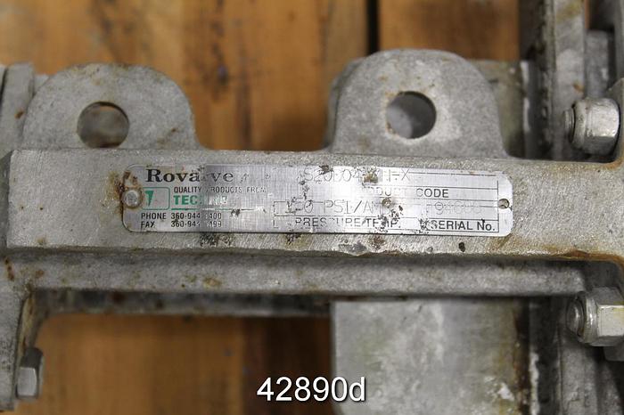 Used Rovalve 4" Hand Operated Knife Gate Valve #42890