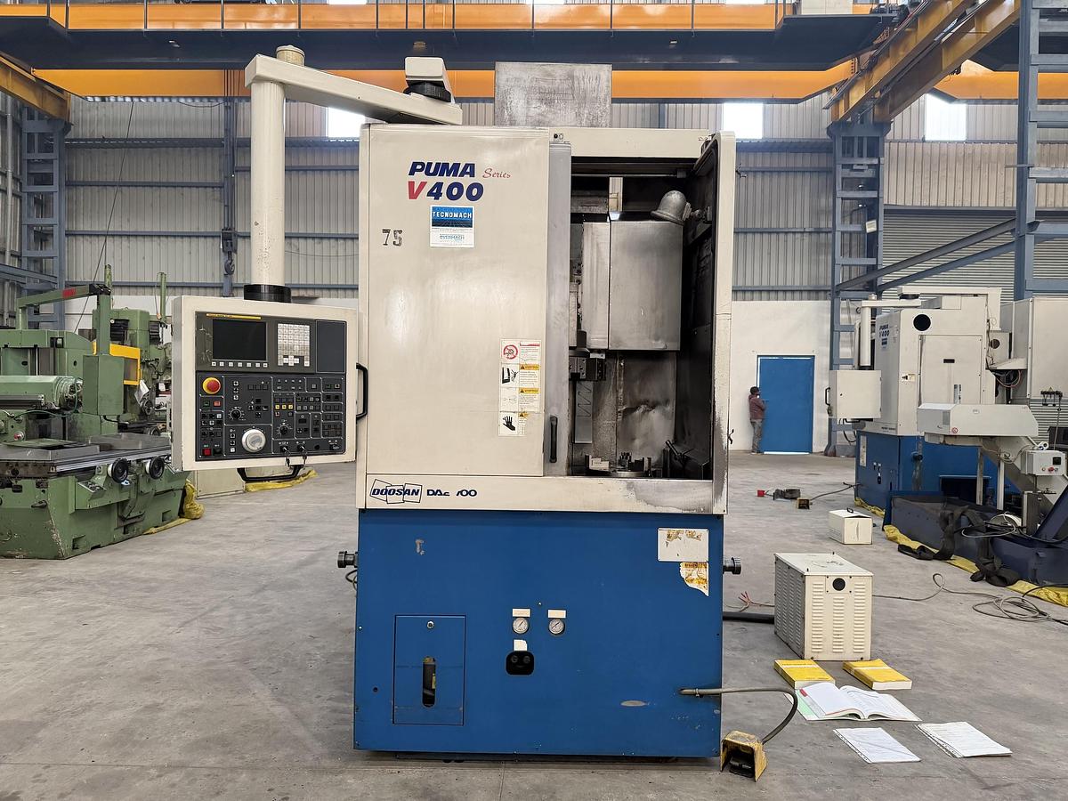 Used Doosan PUMA V400 Vertical Turning Center CNC VTL Machine