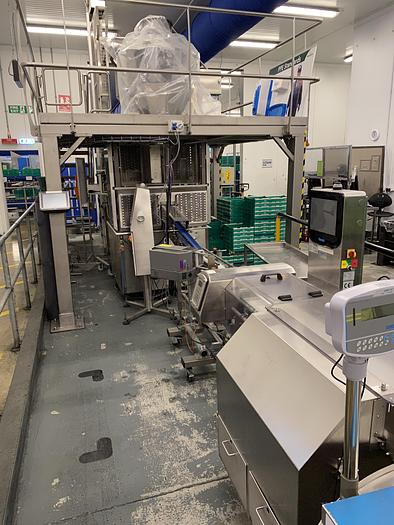 Used Pot sealing and packing line, Yamato weigher, PA automation sealer, Yamato checkweigher