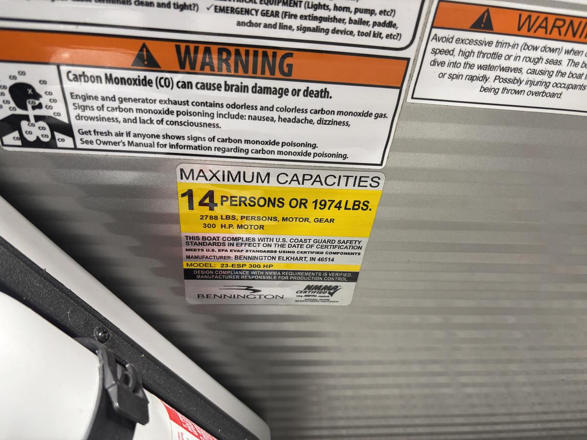 Used 2021 Bennington 23RFB ESP Tritoon