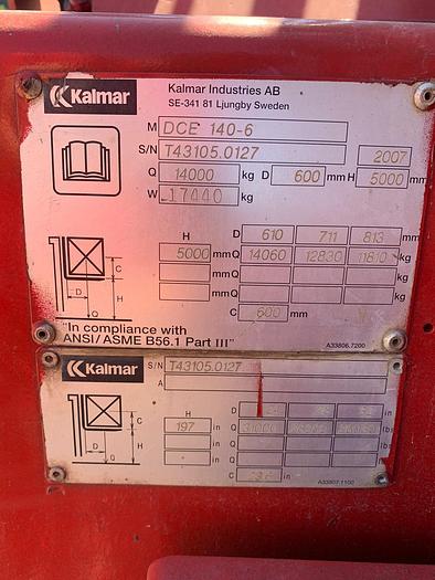 Used 2007 Kalmar DCE-140-6
