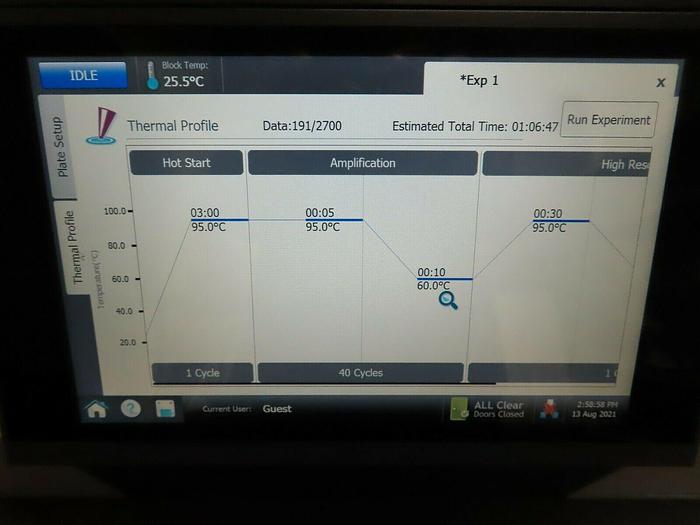 Used AGILENT AriaMx Real-time PCR System Fully Integrated qPCR W/ 3 Optical Cartridge