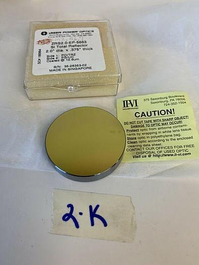 Used II-VI Infrared SI TOTAL Reflector 2”DIA. .375" thick P/N 190994 Fast Shipping!