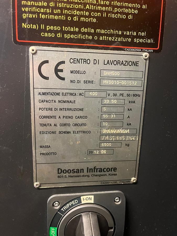 Usato 2012 DOOSAN DNM500