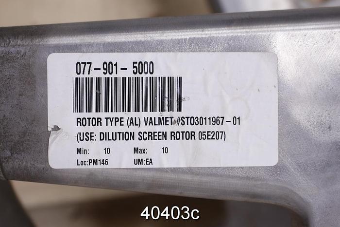 Unused Valmet Pressure Screen Rotor Model TAP340 #40403