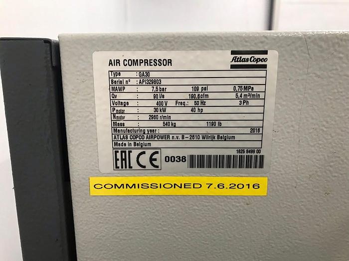 As new ATLAS COPCO AIR COMPRESSOR