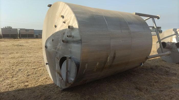 Used Tank, 4,000 Gallon, S/st, Cone Bottom, On Legs #S744779