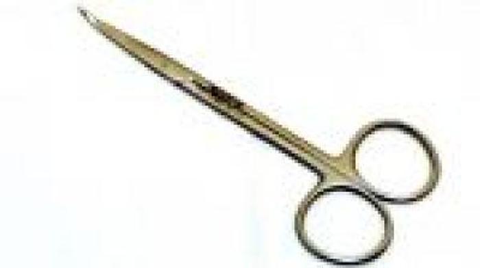 Used Ophthalmic Scissor DCR Werbs Angled Shaft with Rounded Blades 115mm KC680-01-T