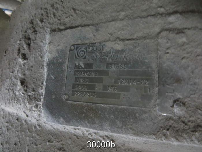 Used Goulds 3180 Pump, 12x14x22, Stainless Steel #30000