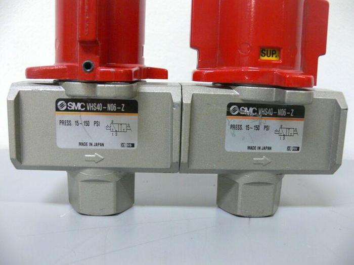 Used Lot of 2 - SMC VHS40-N06-Z 15-150 psi Valve Assembly