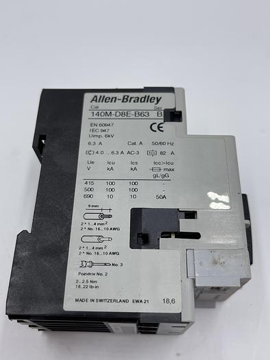 Used Allen-Bradley 140M-D8E-B63 Ser B 