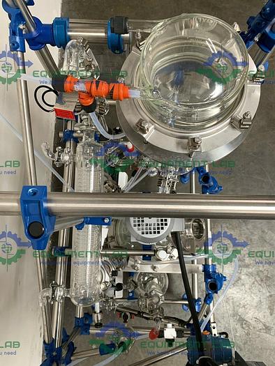 Used De Dietrich Distillation Skid w/ 16 Liter Jacketed Glass Reactor & Mixer
