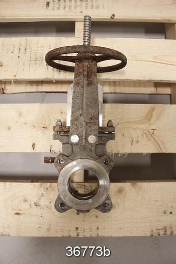 Used Fabri 3" Hand Operated Knife Gate Valve #36773