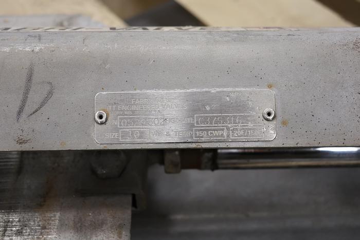 Used Fabri-Valve 12" Air Operated Knife Gate Valve #44172