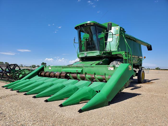 Used John Deere 9600 Combine w/ Corn + Grain Heads