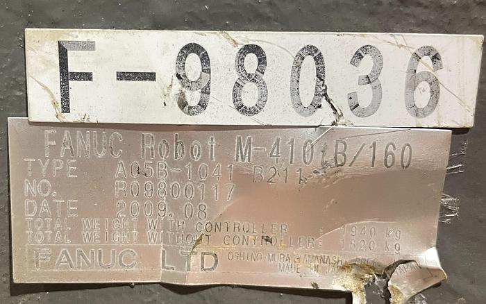 Used FANUC M410iB/160 PALLETIZING ROBOT WITH R30iA CONTROLLER