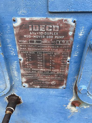 Used Ideco Mud mover 200