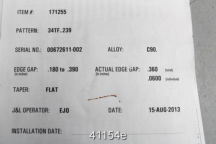 Unused Sprout Waldron 34TF 34" Refiner Plates #41154