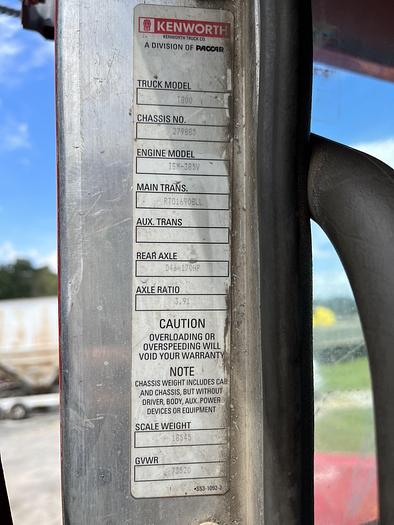 Used 2011 Kenworth T800 Tri-Axle Dump Truck  #5596