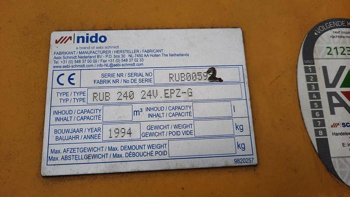 Gebruikt 1994 Nido RUB 240 24V EPZ-G