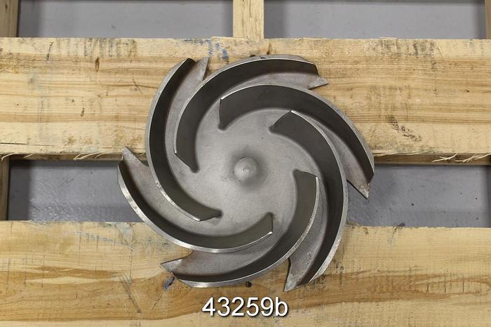 Used Goulds 3196 4x6x13 11.5" Diameter CF8M 6-Vane Impeller #43259