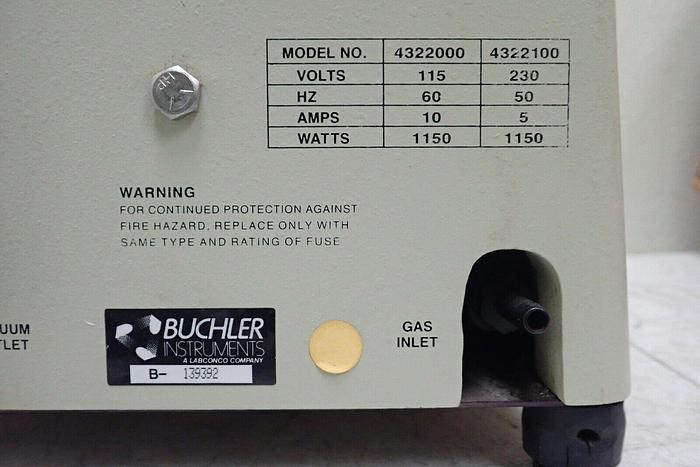 Used Buchler Instruments Model 4322000 Vortex Evaporator with Extras
