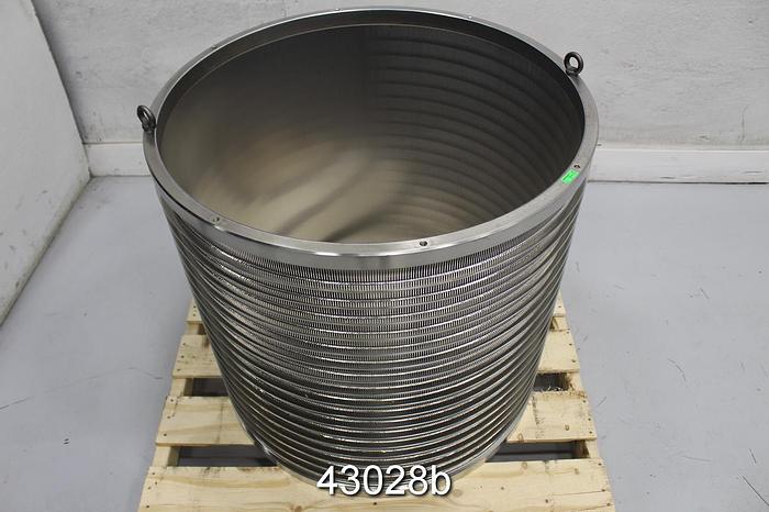 Unused Voith MSM 08/08 Stainless Steel Pressure Screen Basket, with .18mm (.007") Slots #43028