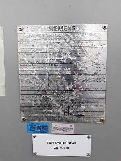 2014 Siemens 38kv SDV7-SE-AR circuit breaker with VS-30030 Interrupter