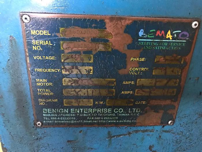 Used 2009 BEMATO LA560 X 3000 LATHE MACHINE