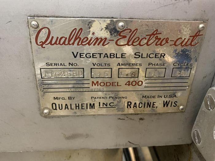 Used Slicer, Qualheim, Mdl 400, S/st, Vegetable Cutter #S744448
