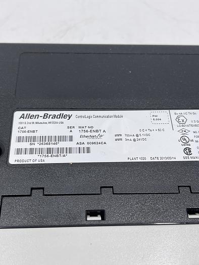 Used Allen-Bradley 1756-ENBT Ser A 