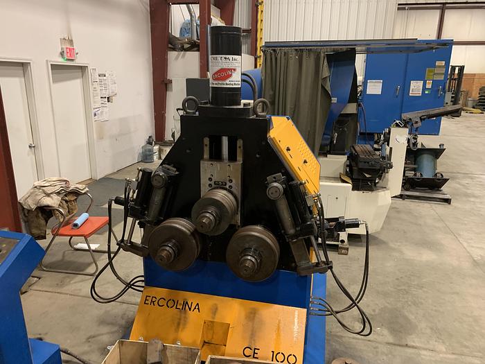 Used Ercolina 4″ x 1/2″ Hydraulic Programmable Angle Roll-Section Bender with 3-Axis Twist Correction