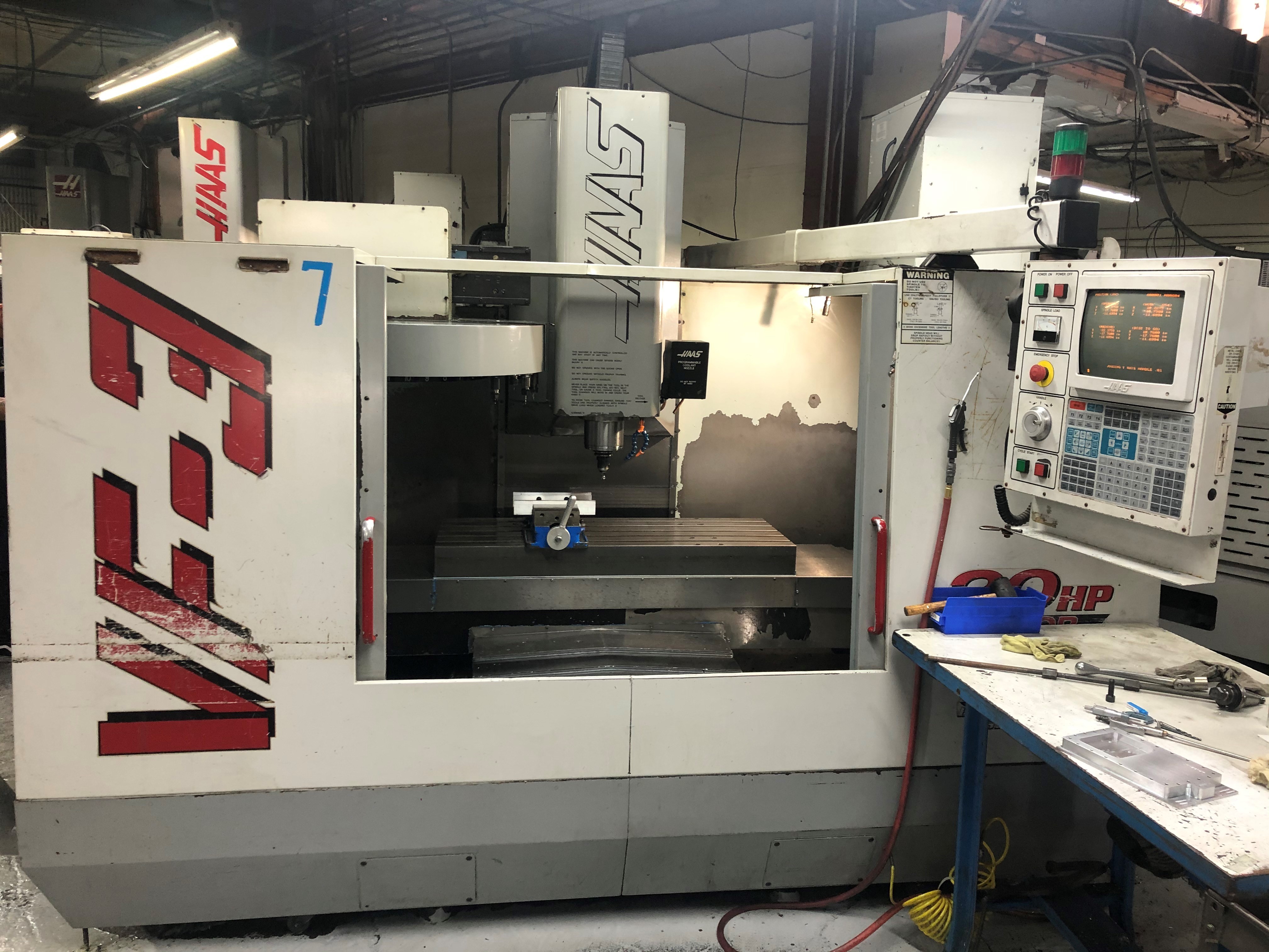 Used Haas VF-3 CNC Vertical Machining Center Gear Box CT40 Rigid Tap 1998 #5736
