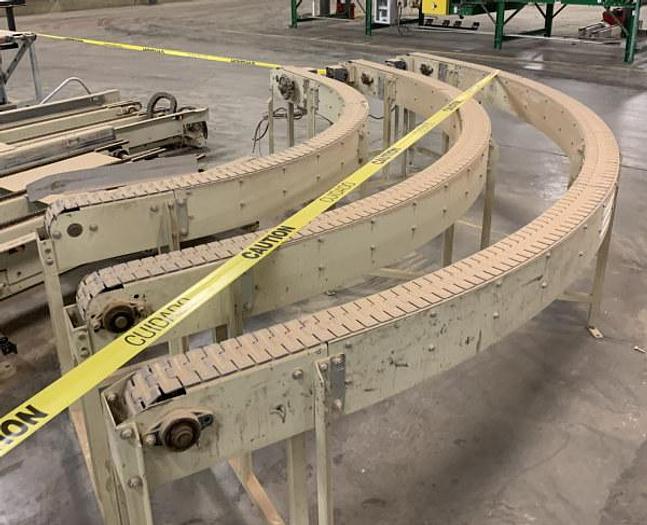 Used 90 DEGREE 3-FLAT CHAIN TURN CONVEYOR