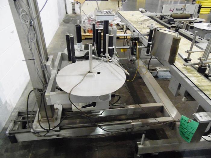 Used Labeler, Pressure Sensitive, Quadrel, Front & Back, (2) #D740893