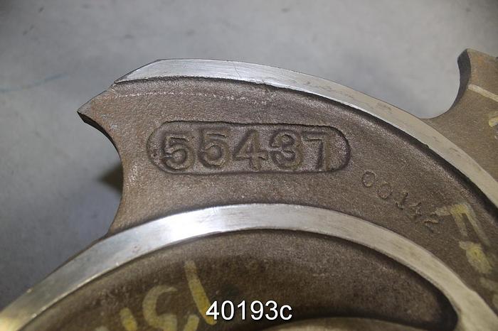 Used Goulds 3196 XLT 6x8x15 Pump Impeller, 6-Vane, 256-116, 55437 #40193