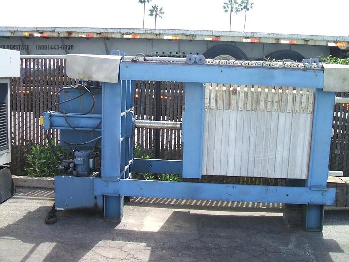 Used Filter, P&F, 36" X 36", PPL, Durco, (16) Plates, Recessed, #S736309