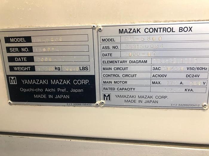Gebraucht 2000 MAZAK FH 5800