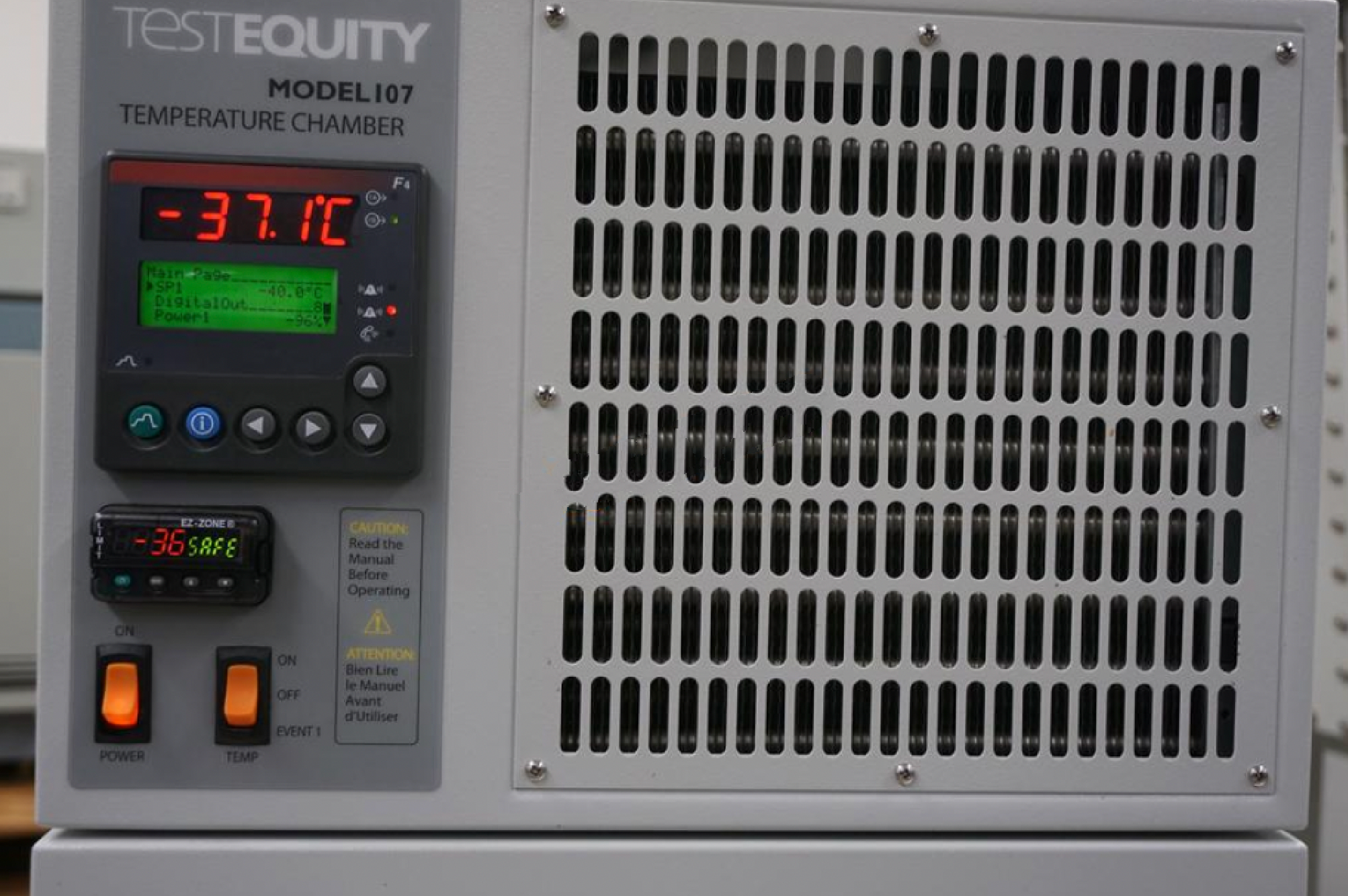 Refurbished Test Equity 107 Temperature chamber, -40 to +130C, 120vac