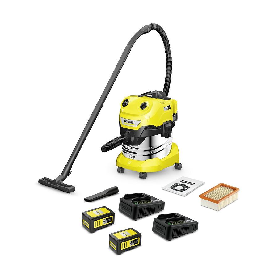 Battery wet and dry vacuum cleaner WD 4-18 S Dual Battery Set