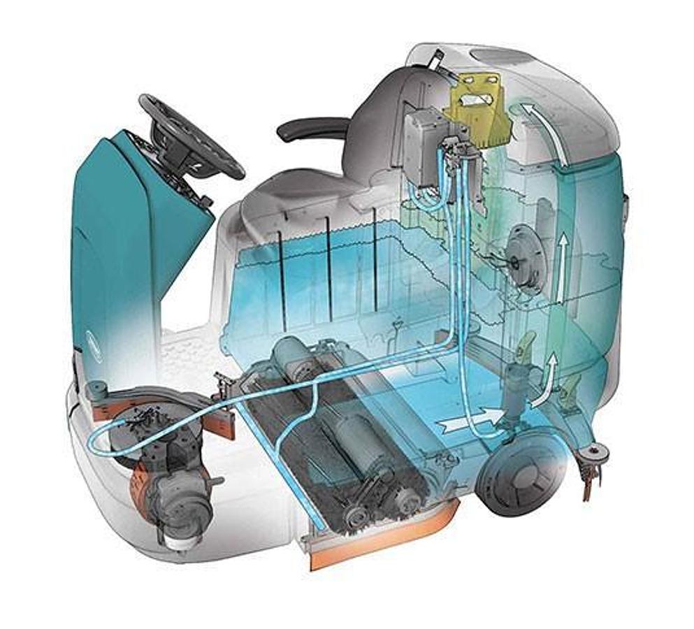 T12 Compact Battery Ride-On Floor Scrubber