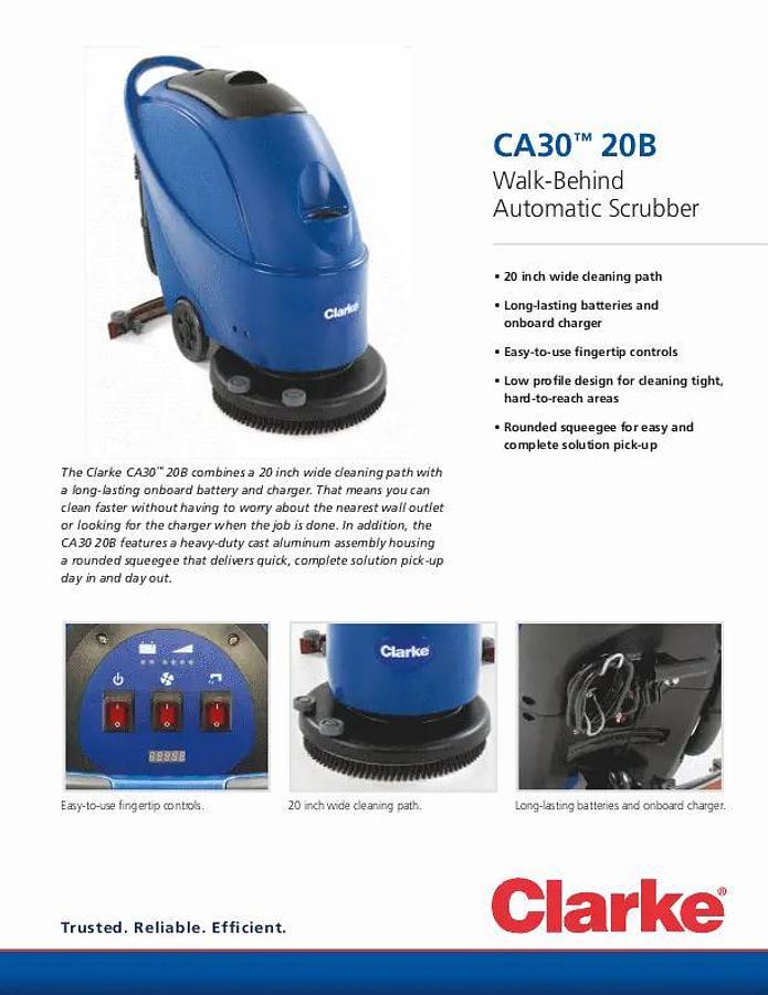 CLARKE CA30 20B 20INCH SCRUBBER