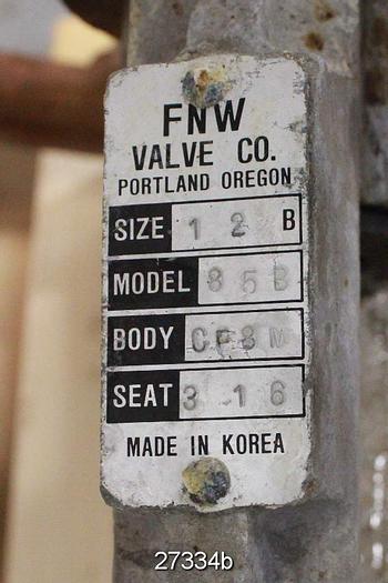 Used 12" Hand Operated V-Port Knife Gate Valve #27334